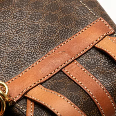 Pre-owned Celine Macadam Brown Pvc Leather Backpack ()