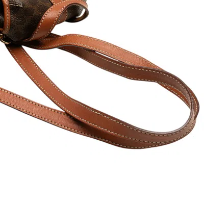 Pre-owned Celine Macadam Brown Pvc Leather Backpack ()