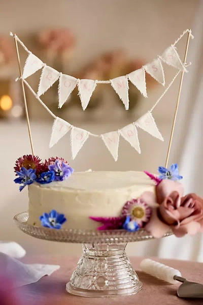 Terrain Miss To Mrs Pennant Cake Topper In Multi
