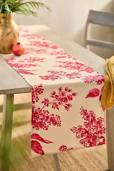 Terrain Cherry Floral Linen Runner