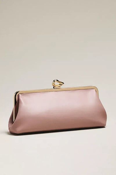 By Anthropologie Claire Vegan-leather Turnlock Clutch In Pink