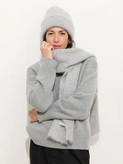 Alex Mill Scarf In Brushed Cashmere In Gray