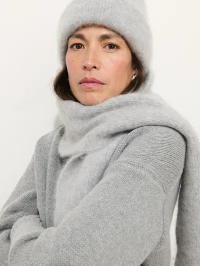 Alex Mill Scarf In Brushed Cashmere In Gray