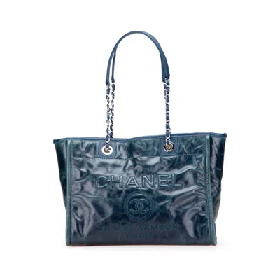 Pre-owned Chanel Blue Leather Shoulder Bag Tote Bag ()