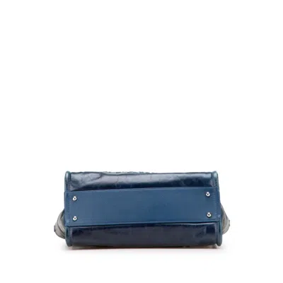Pre-owned Chanel Blue Leather Shoulder Bag Tote Bag ()