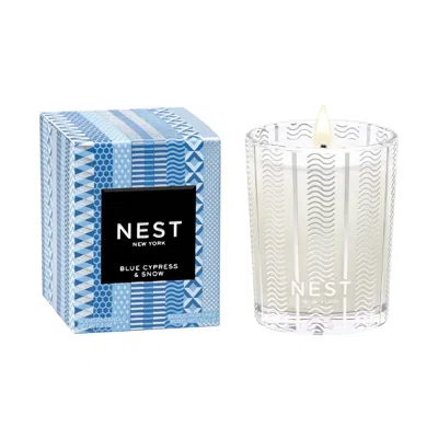 Nest Blue Cypress & Snow Candle (limited Edition) In Blue
