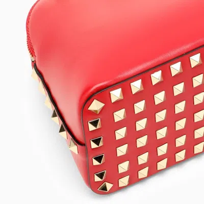 Valentino Garavani Rockstud Zipped Medium Tote Bag In Red