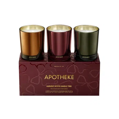 Apotheke Harvest Petite Scented Candle Trio (limited Edition) In Multi