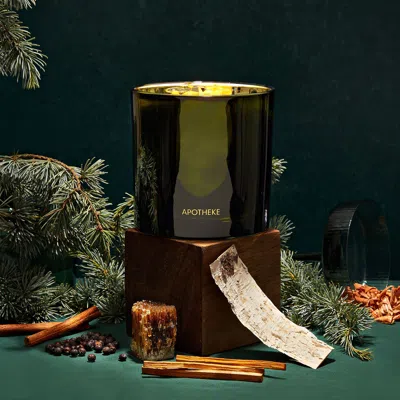 Apotheke Juniper Birch Scented Candle (limited Edition) In White