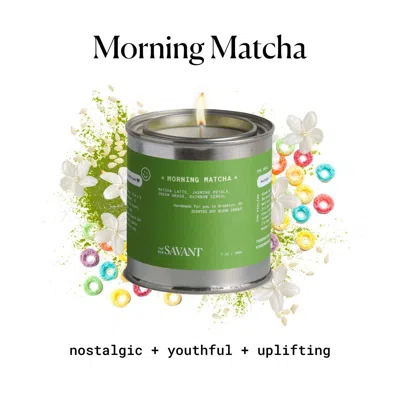 The New Savant Morning Matcha Candle In Green