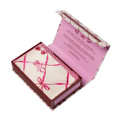 Slip Pure Silk Queen Pillowcase Lace Trim In Multi