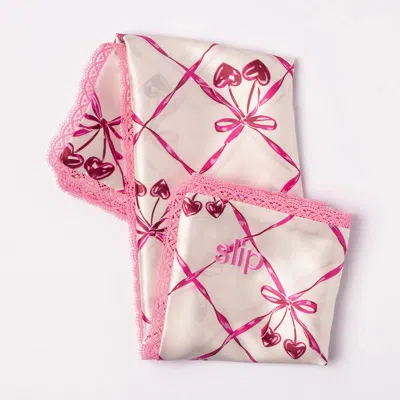 Slip Pure Silk Queen Pillowcase Lace Trim In Multi