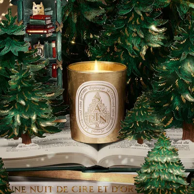 Diptyque Sapin (pine Tree) Candle (limited Edition) In Gold