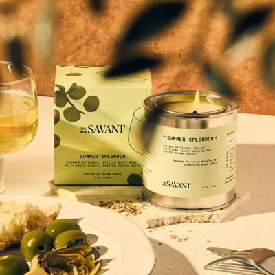 The New Savant Summer Splendor Candle In Green