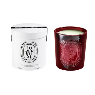 Diptyque Tubéreuse (tuberose) Candle In Burgundy