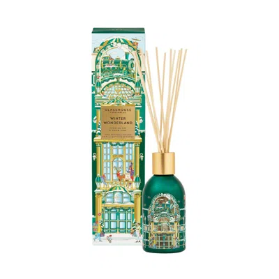 Glasshouse Fragrances Winter Wonderland Diffuser (limited Edition) In Green