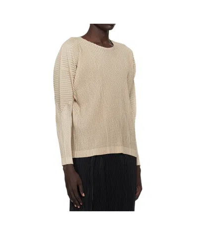 Issey Miyake Light-mesh T-shirt In Neutral