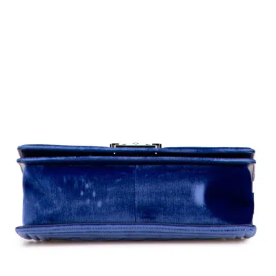 Pre-owned Chanel Matelasse Blue Leather Shoulder Bag ()
