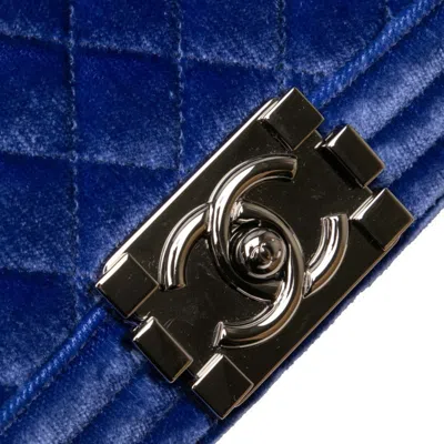 Pre-owned Chanel Matelasse Blue Leather Shoulder Bag ()