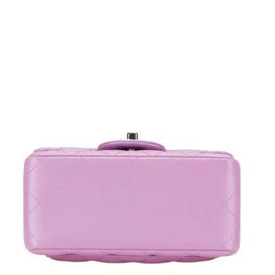 Pre-owned Chanel Matelasse Purple Leather Shoulder Bag ()