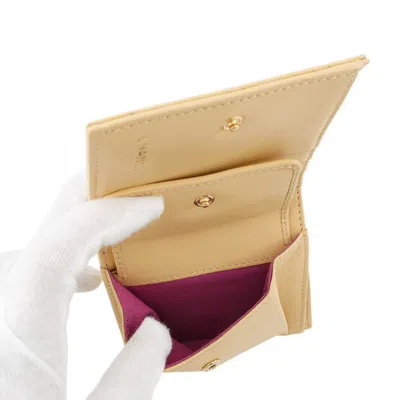 Pre-owned Chanel Matelasse Purple Yellow Grained Calfskin Wallet (bi-fold) ()