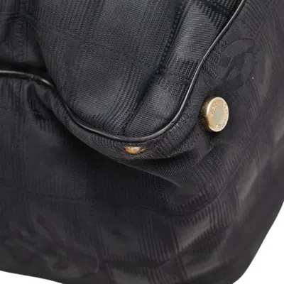 Pre-owned Chanel New Travel Line Black Nylon Leather Handbag Tote Bag ()