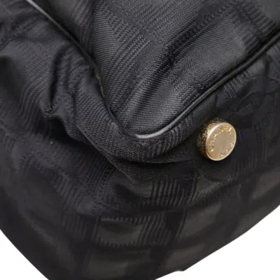 Pre-owned Chanel New Travel Line Black Nylon Leather Handbag Tote Bag ()