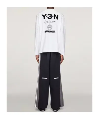 Y-3 Nbhd Logo Long Sleeve T-shirt In White