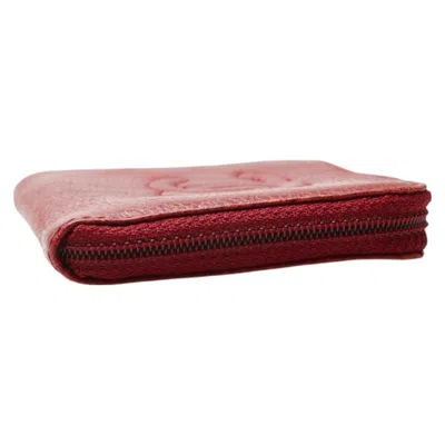Pre-owned Chanel Red Color Grained Calfskin Coin Purse/coin Case ()