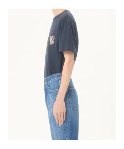 Valentino Garavani Logo-embroidered Cotton T-shirt In Black