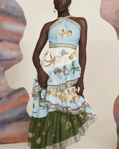 Alemais Bath House Midi Dress In Multi