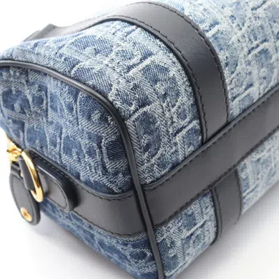 Pre-owned Dior Christian  Navy Denim Leather Handbag () In Blue