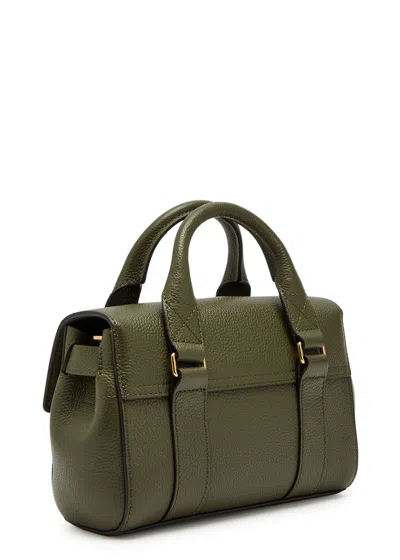 Mulberry Mini Heritage Bayswater Grained Leather Cross-body Bag In Green