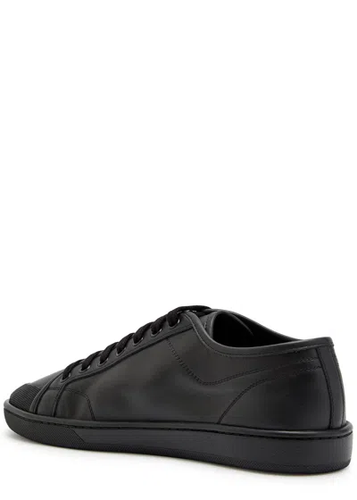 Saint Laurent Leather Sneakers With Almond Toe And Perforated Style In Animal Print