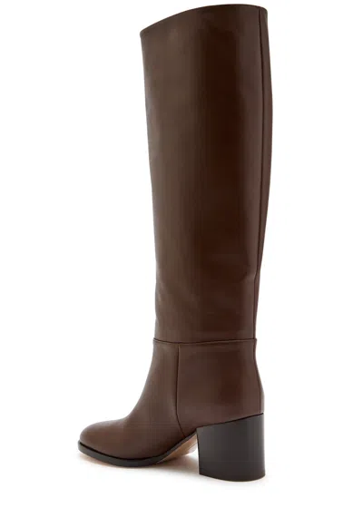 Gianvito Rossi Santiago 60 Leather Knee-high Boots In Brown