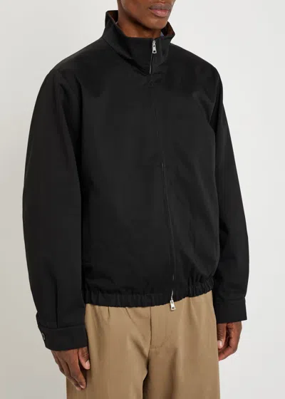 Our Legacy Collared Jacket With Elasticated Hem And Pockets In Black