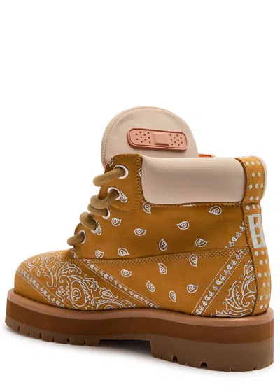 Pdf Channel Strada Low Bandana Printed Suede Boots In Brown