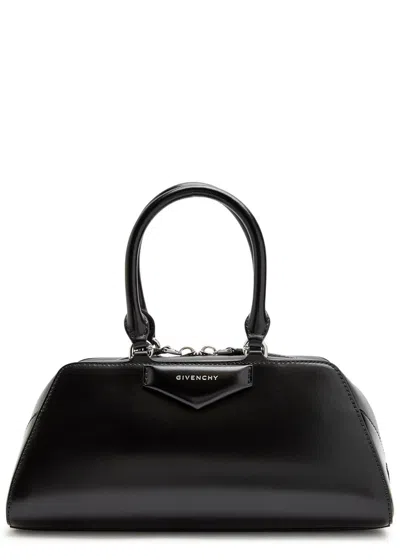 Givenchy Antigona East-west Small Leather Top Handle Bag In Black