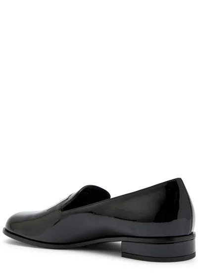 Givenchy Tux Logo Patent Leather Loafers In Black