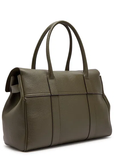 Mulberry Bayswater Small Grained Leather Shoulder Bag In Green