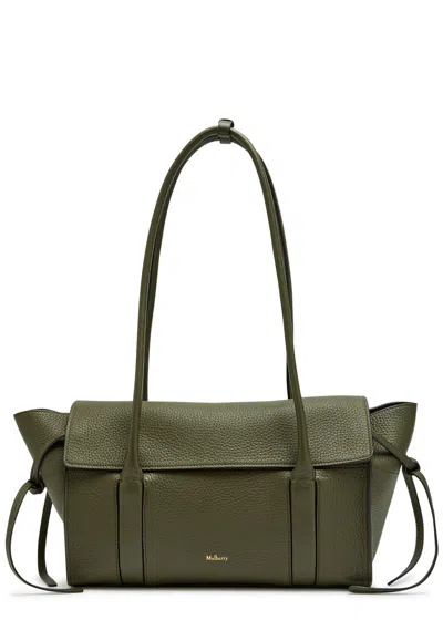 Mulberry Small Soft Bayswater Grained Leather Shoulder Bag In Green