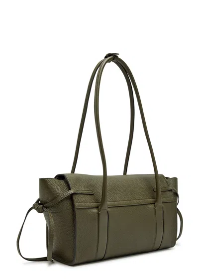 Mulberry Small Soft Bayswater Grained Leather Shoulder Bag In Green