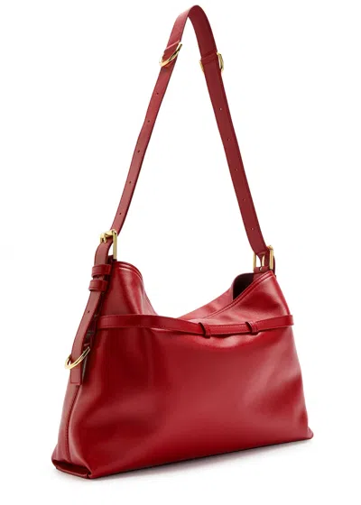 Givenchy Voyou Medium Grained Leather Shoulder Bag In Red