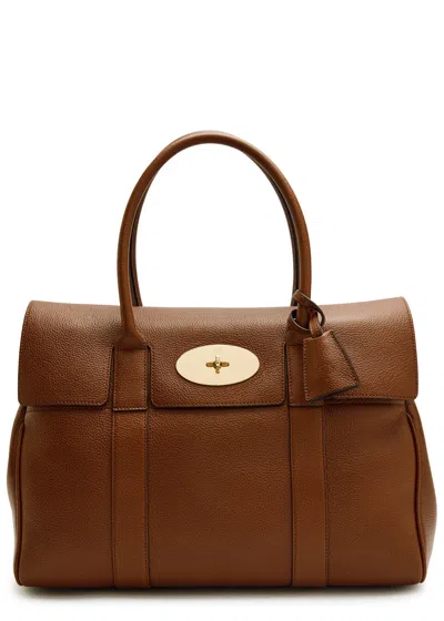 Mulberry Bayswater Small Grained Leather Shoulder Bag In Brown