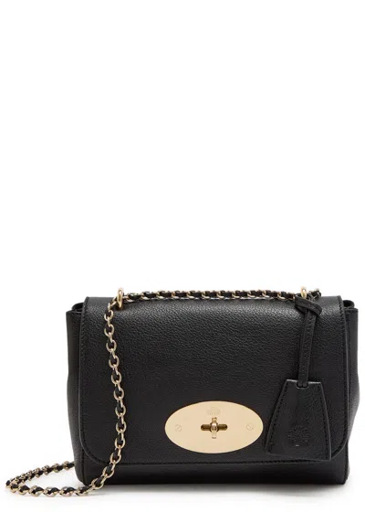 Mulberry Lily Grained Leather Shoulder Bag In Black