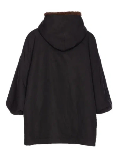 Lou Andrea Reversible Heavy Jacket In Brown