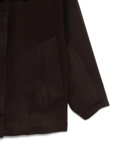 Lou Andrea Reversible Heavy Jacket In Brown