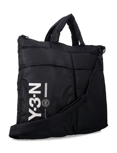 Y-3 Nbhd Padded Nylon Tote Bag In Black