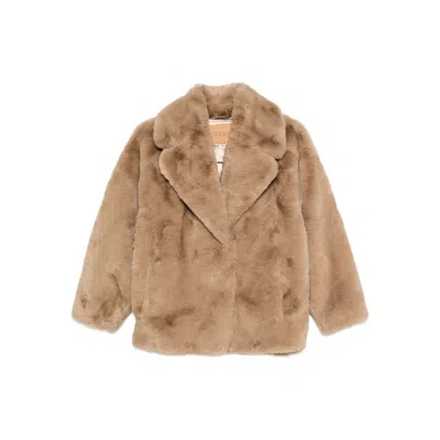 Jakke Rita Faux-fur Jacket In Brown