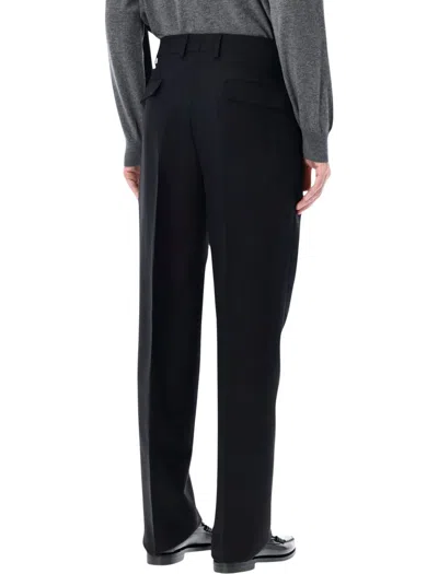Ferragamo Tailored Trousers With Pleats And Pockets In Black